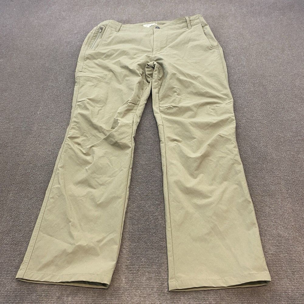 Duck Camp Pants Mens Large 34W 30L Tan Hunting Utility Hiking Lightweight Nylon